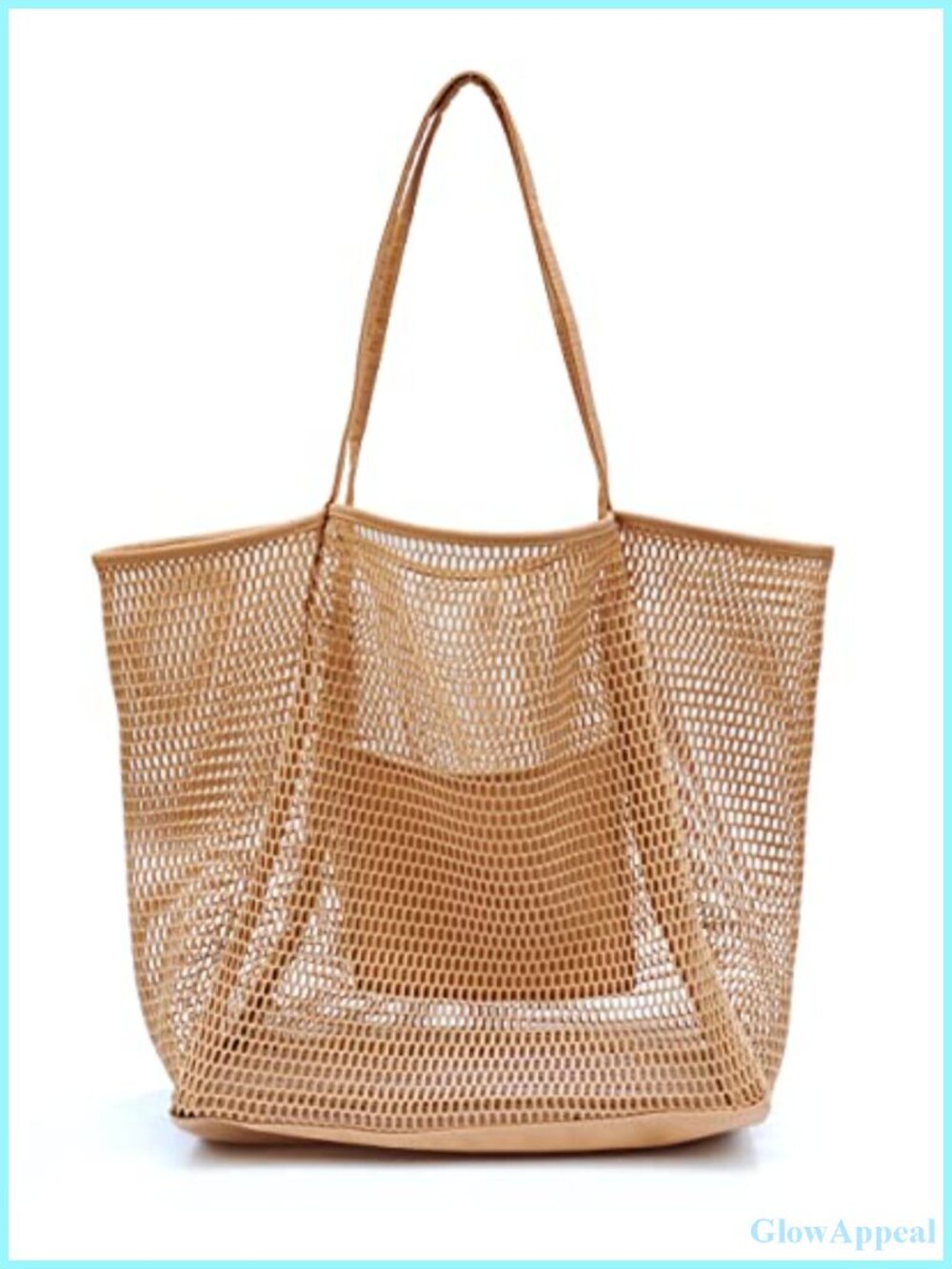 Mesh Tote Bag Women's Large Shoulder Handbag Nylon Polyester Shopper Gym Work